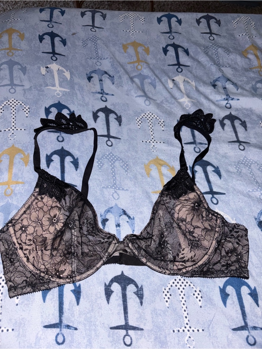 Victoria Secret Very Sexy Unlined Plunge Bra Black 38C
